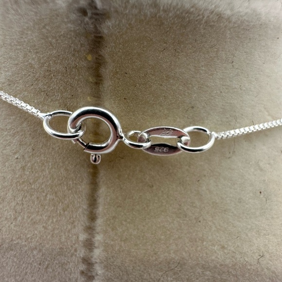 Natural Silver Sheen Black ObsidianTeardrop Pendant Necklace - Picture 6 of 8